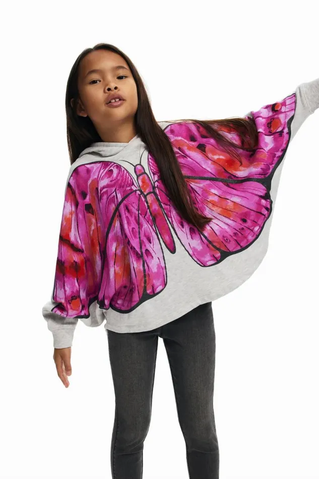 Kids Jumpers And Sweatshirts Desigual Butterfly Cape Sweatshirt