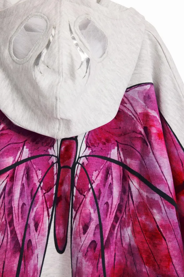 Kids Jumpers And Sweatshirts Desigual Butterfly Cape Sweatshirt