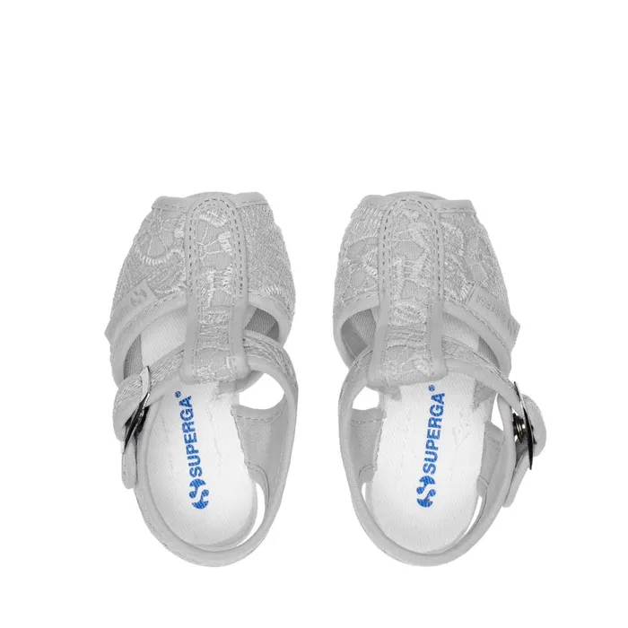 Kids Sandals Girl 1200macramej Sandal GREY SILVERFAVORIO Superga Sandals