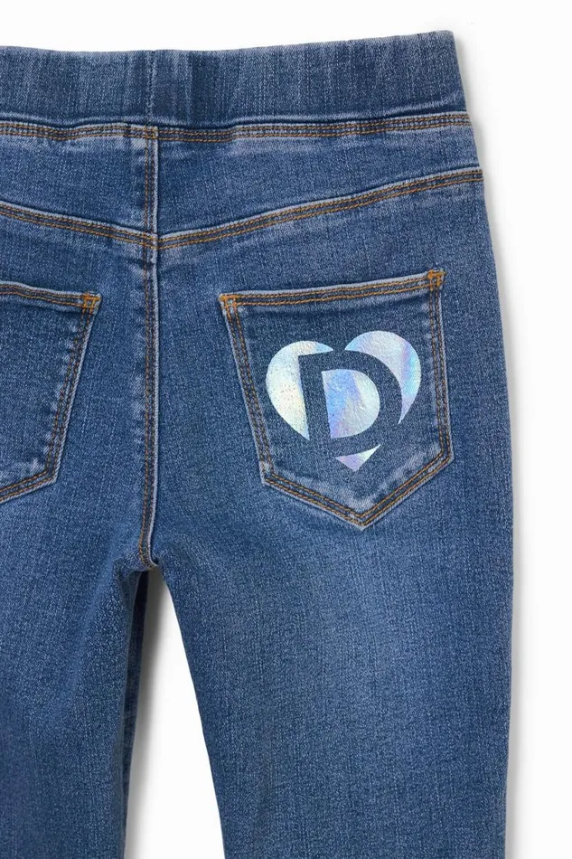 Kids Skirts And Trousers Desigual Elastic Denim Leggings