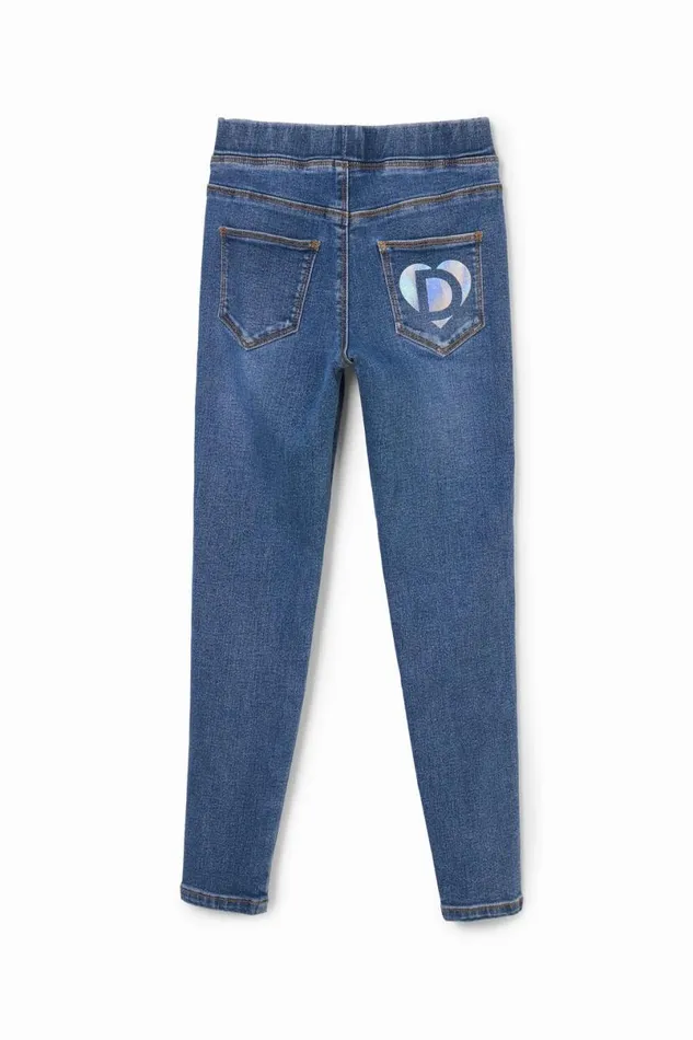 Kids Skirts And Trousers Desigual Elastic Denim Leggings