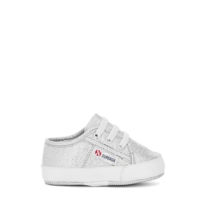Kids Sneakers Girl 4006 BABY LAME Low Cut GREY SILVER Superga Low Cut