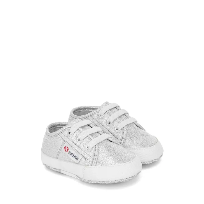 Kids Sneakers Girl 4006 BABY LAME Low Cut GREY SILVER Superga Low Cut