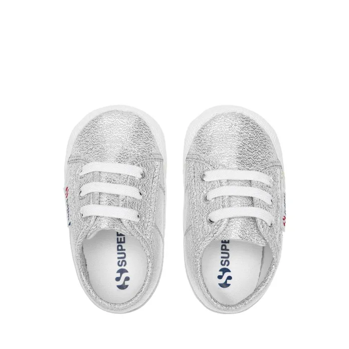 Kids Sneakers Girl 4006 BABY LAME Low Cut GREY SILVER Superga Low Cut