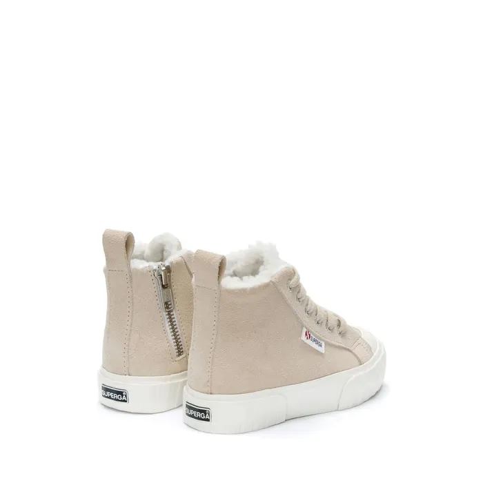 Kids Sneakers Kid Unisex 2696 KIDS STRIPE SUEDE Mid Cut PINK ALMONDFAVORIO Superga Children