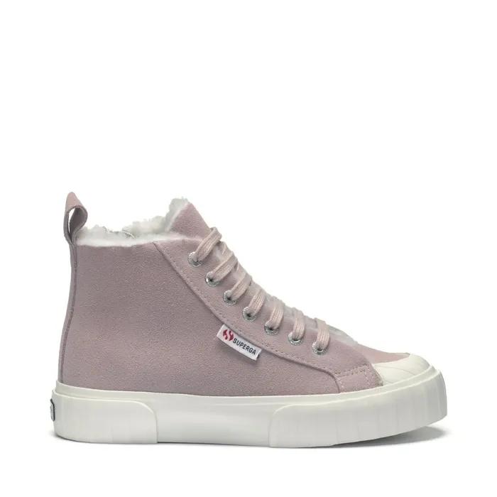 Kids Sneakers Kid Unisex 2696 KIDS STRIPE SUEDE Mid Cut VIOLET HUSHEDFAVORIO Superga High Top