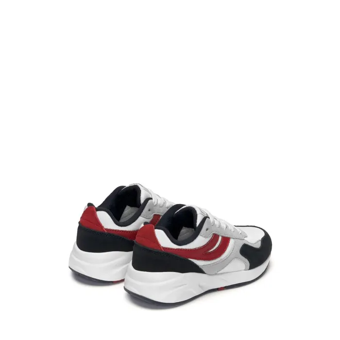 Kids Sneakers Kid Unisex 4073 KIDS TRAINING POLY SUEDE Low Cut BLUE NAVYREDGREY SILVER Superga Low Cut