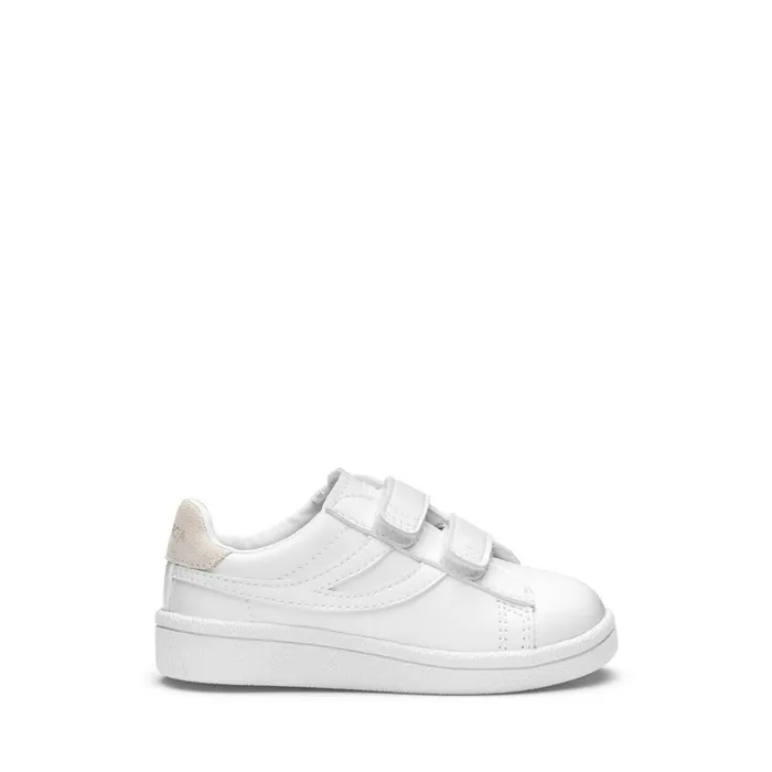 Kids Sneakers Kid Unisex 4832 KIDS STRAPS MATCH Low Cut TOTAL WHITE Superga Low Cut