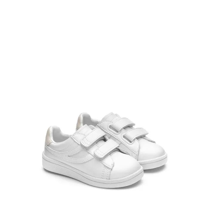 Kids Sneakers Kid Unisex 4832 KIDS STRAPS MATCH Low Cut TOTAL WHITE Superga Low Cut