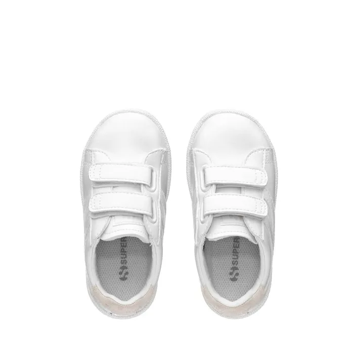 Kids Sneakers Kid Unisex 4832 KIDS STRAPS MATCH Low Cut TOTAL WHITE Superga Low Cut