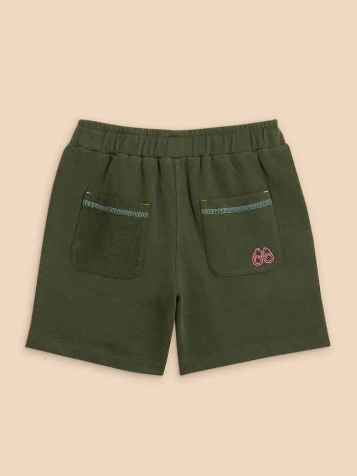 Kids TROUSERS and SHORTS White Stuff Jersey Pocket Short Khaki Green Kids TROUSERS and SHORTS White Stuff Jersey Pocket Short Khaki Green