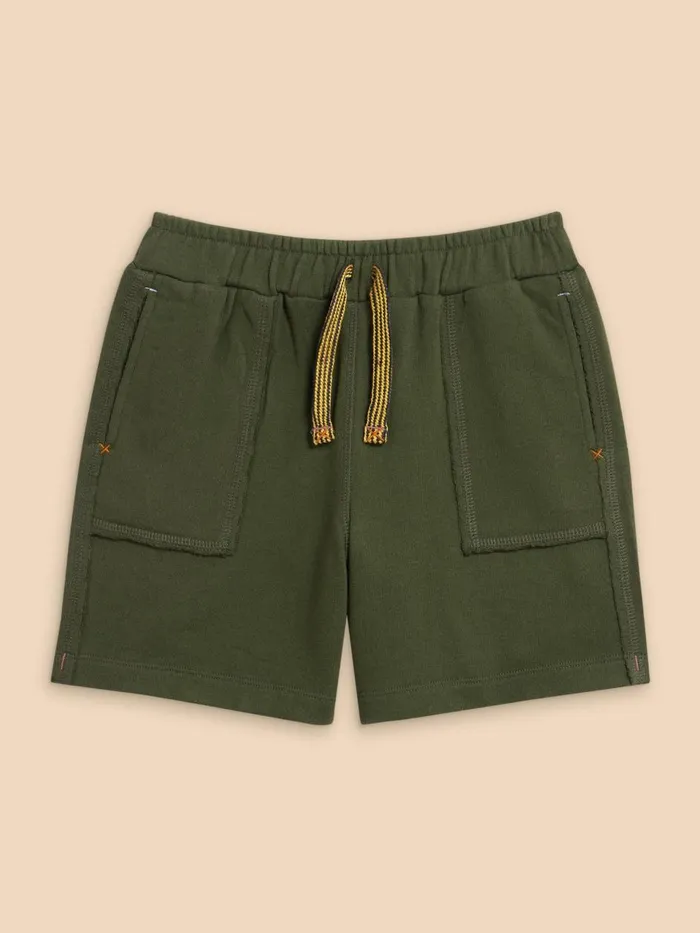 Kids TROUSERS and SHORTS White Stuff Jersey Pocket Short Khaki Green Kids TROUSERS and SHORTS White Stuff Jersey Pocket Short Khaki Green