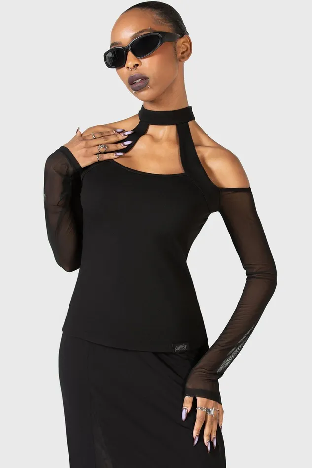 Killstar Basics Women Only Consolation Long Sleeve Top