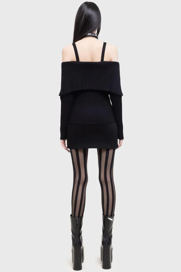 Killstar Basics Women Shadow Empress Knit Top