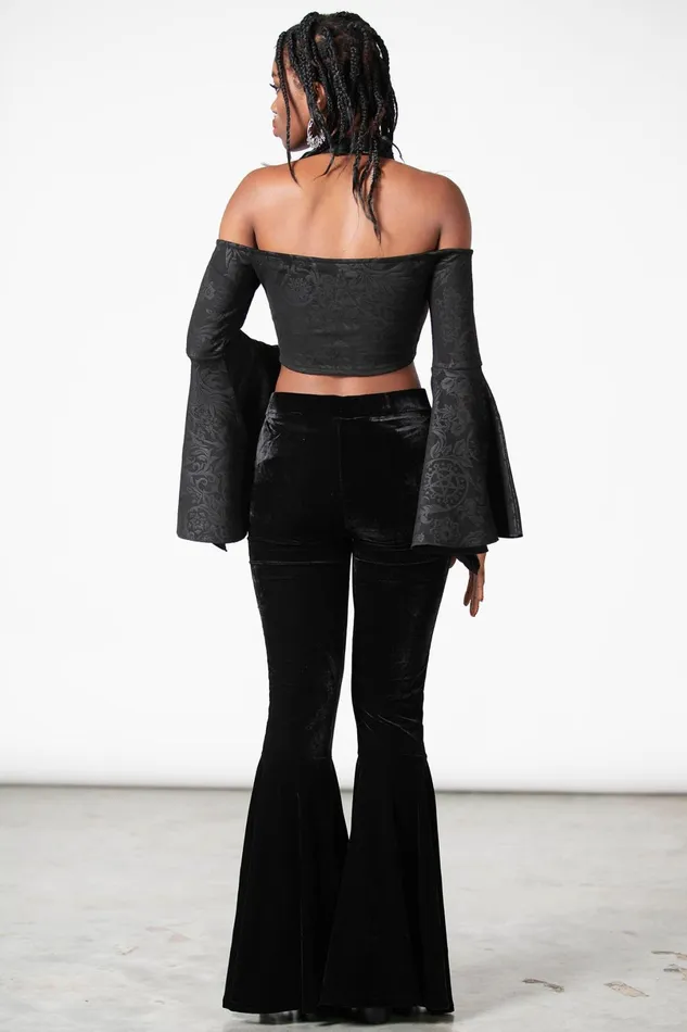 Killstar Crop Women Periwinkle Halter Crop Top