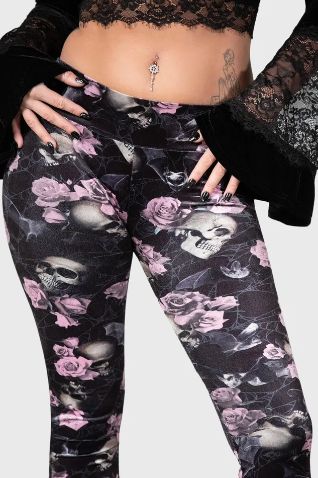 Killstar Going Out Women Hematite Leggings BLACKPINK