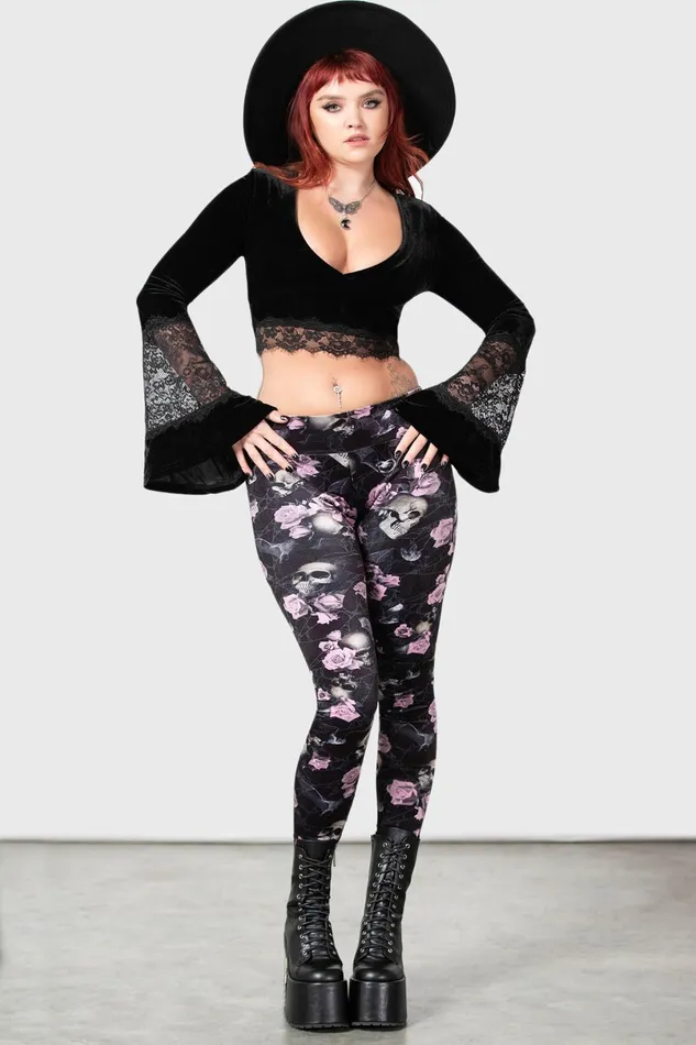 Killstar Going Out Women Hematite Leggings BLACKPINK