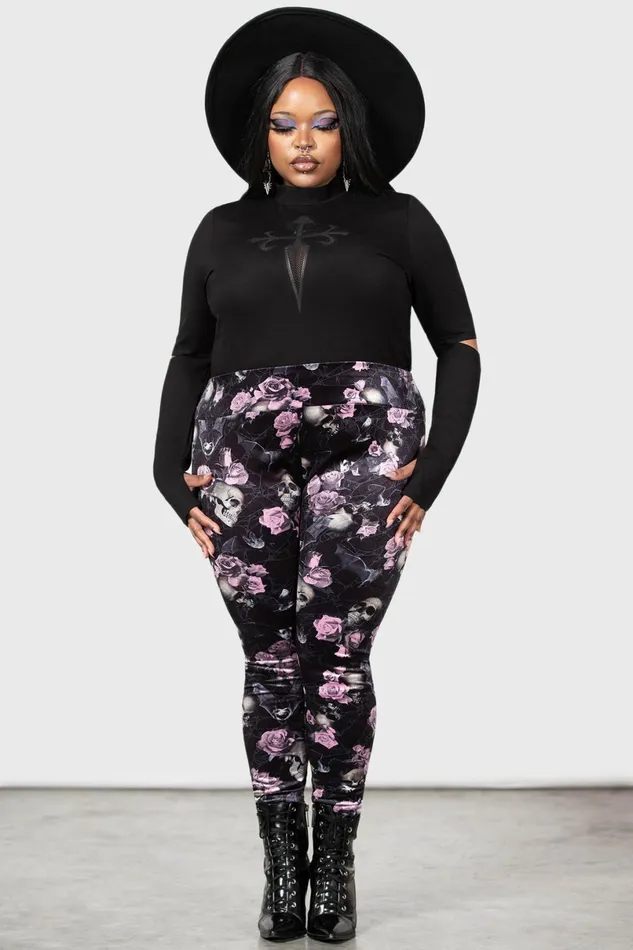 Killstar Going Out Women Hematite Leggings BLACKPINK