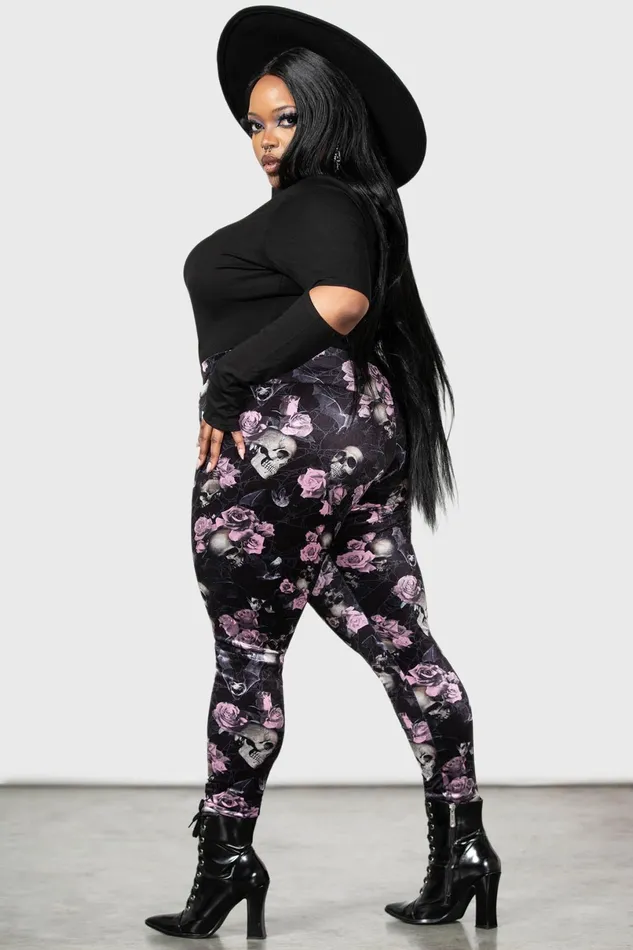 Killstar Going Out Women Hematite Leggings BLACKPINK