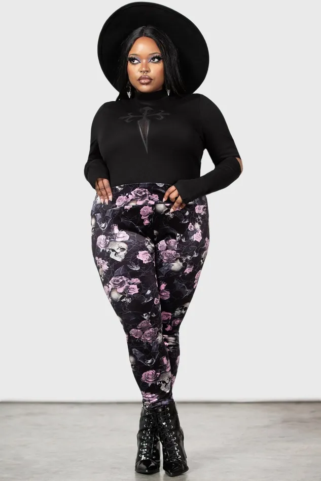 Killstar Going Out Women Hematite Leggings BLACKPINK