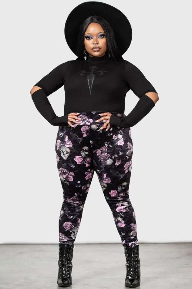Killstar Going Out Women Hematite Leggings BLACKPINK