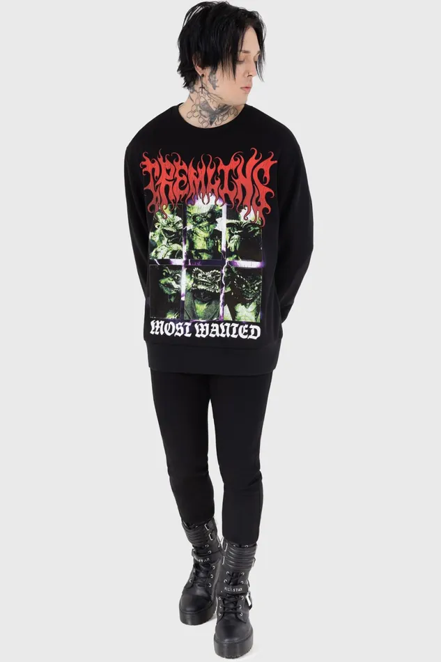 Killstar Graphic Tops Men Most Wanted Sweatshirt