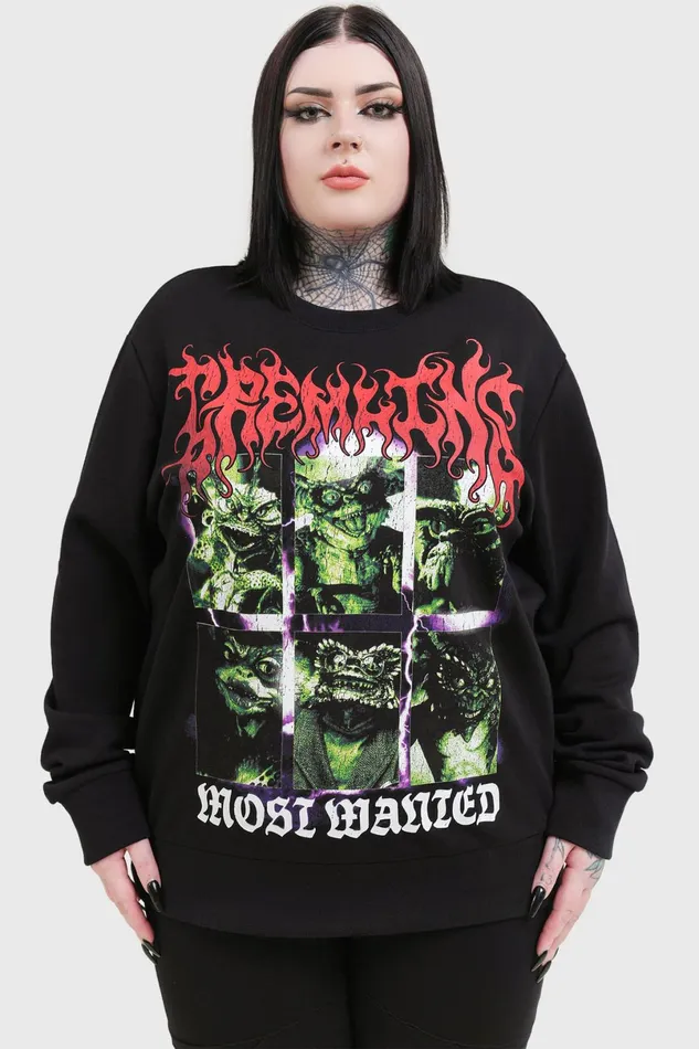 Killstar Graphic Tops Men Most Wanted Sweatshirt