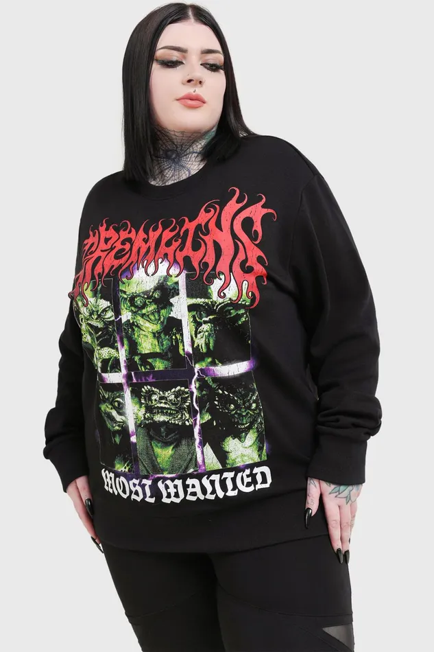 Killstar Graphic Tops Men Most Wanted Sweatshirt