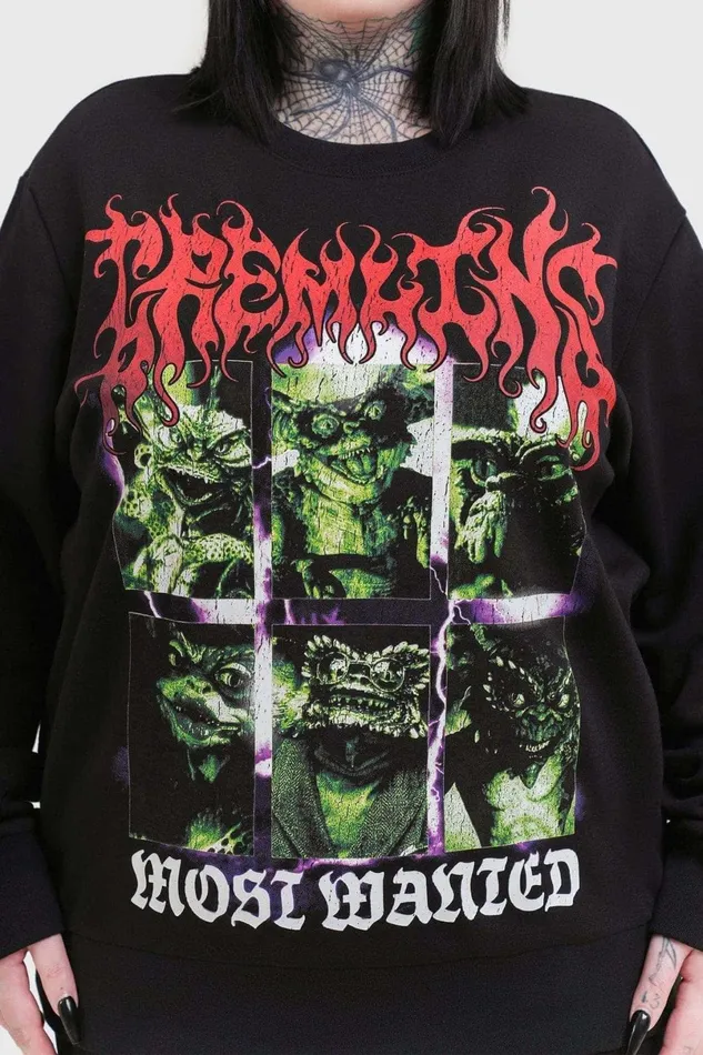 Killstar Graphic Tops Men Most Wanted Sweatshirt