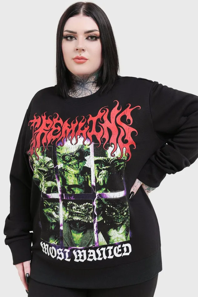 Killstar Graphic Tops Men Most Wanted Sweatshirt