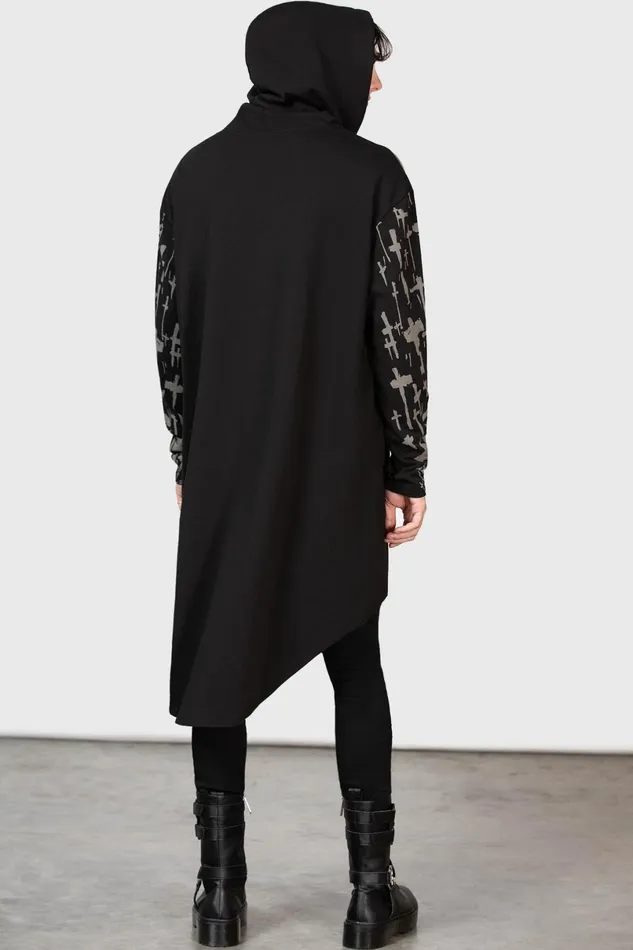 Killstar Hoodies Women Cross The Bear Longline Hoodie