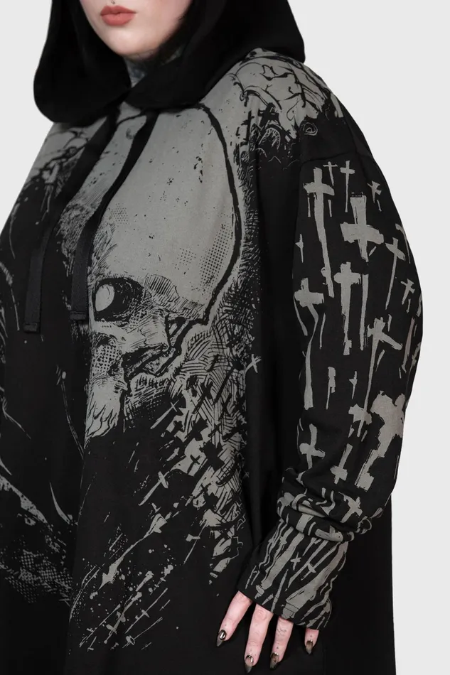 Killstar Hoodies Women Cross The Bear Longline Hoodie
