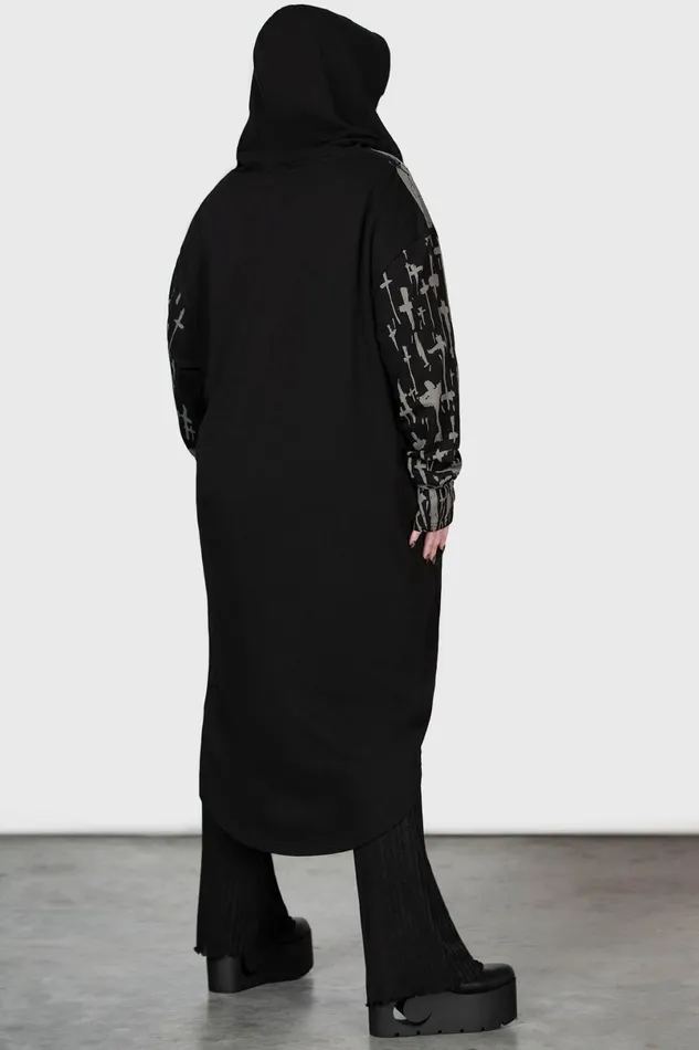 Killstar Hoodies Women Cross The Bear Longline Hoodie