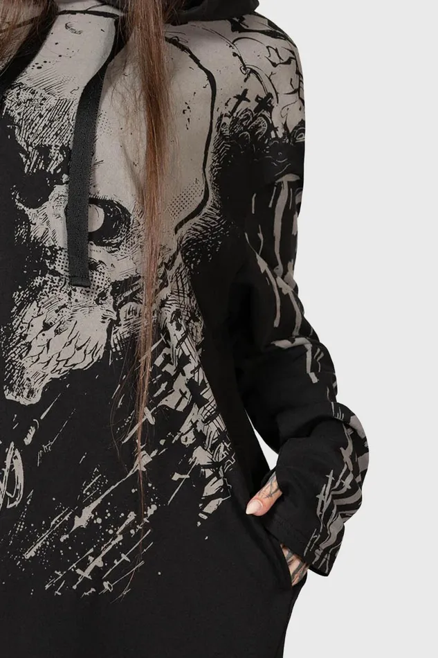 Killstar Hoodies Women Cross The Bear Longline Hoodie