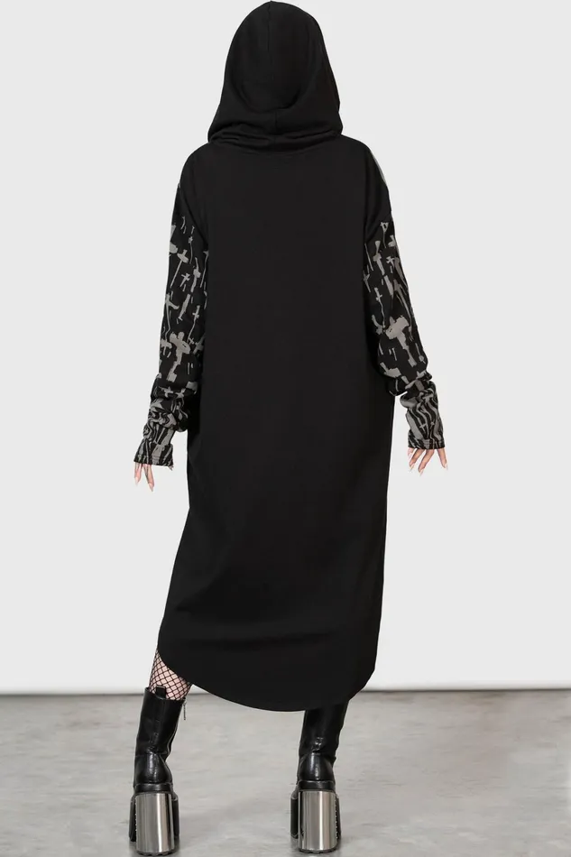 Killstar Hoodies Women Cross The Bear Longline Hoodie