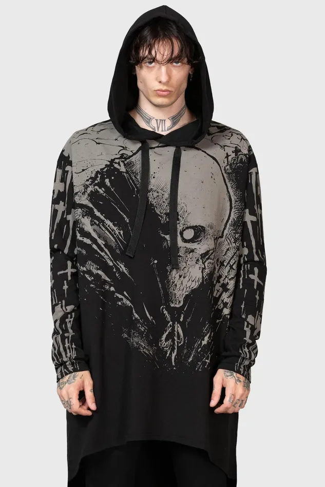 Killstar Hoodies Women Cross The Bear Longline Hoodie