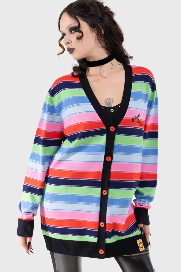 Killstar Knitwear Men Good Guys Finish Last Knit Cardigan