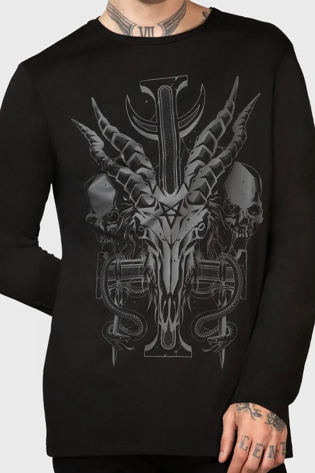 Killstar Long Sleeves Men Infernal Ashes Long Sleeve Top