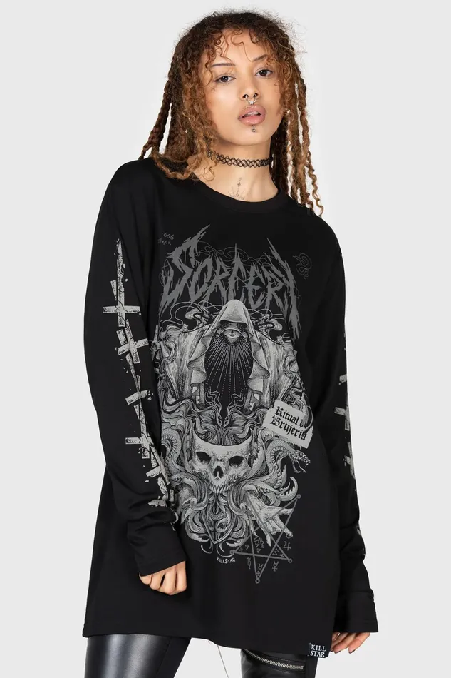 Killstar Long Sleeves Men Sorcery Long Sleeve Top