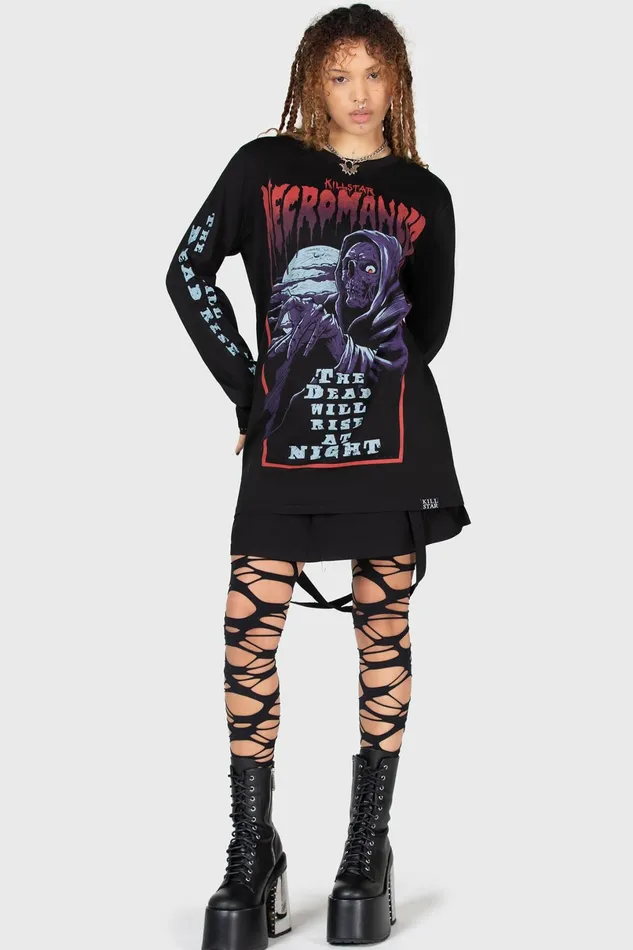 Killstar Long Sleeves Women Necromancer Long Sleeve Top
