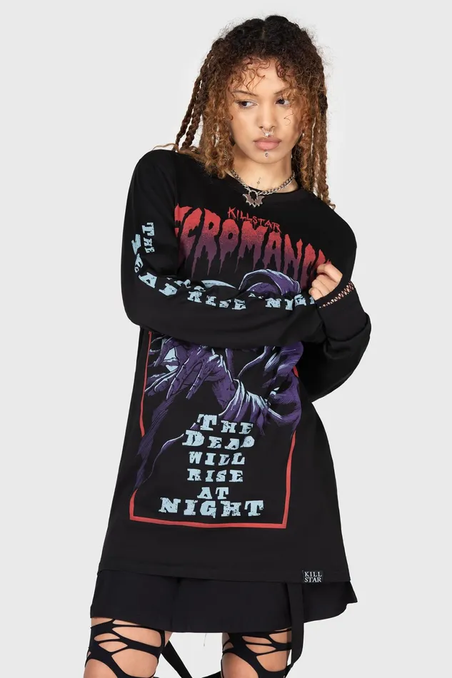 Killstar Long Sleeves Women Necromancer Long Sleeve Top