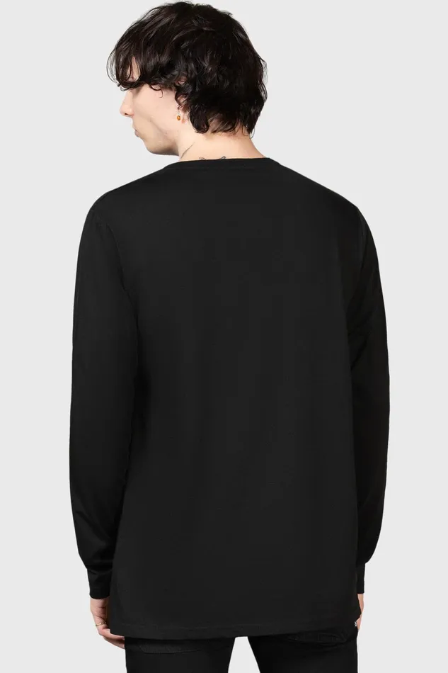Killstar Long Sleeves Women Warned Long Sleeve Top