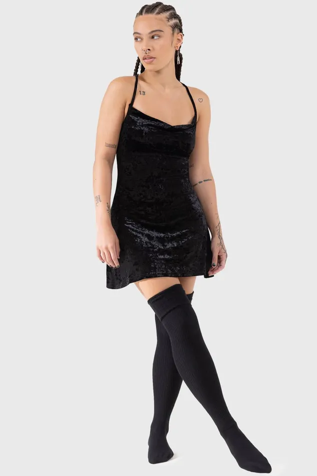 Killstar Loungewear Women Burnt Obsidian Lounge Dress