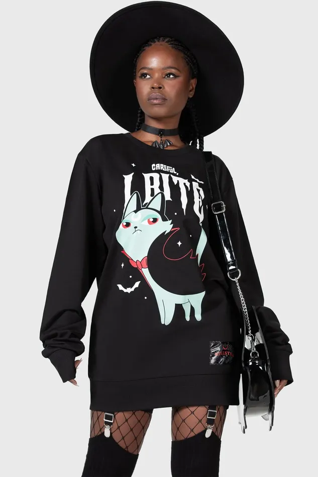 Killstar Loungewear Women Cat Spat Sweatshirt