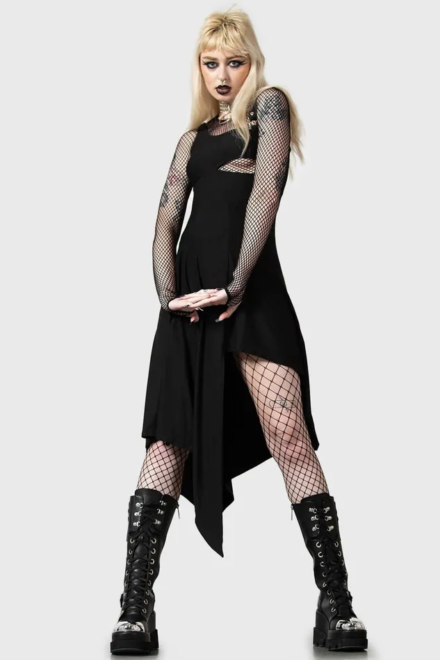 Killstar Maxi Women Corvia Asymmetric Dress
