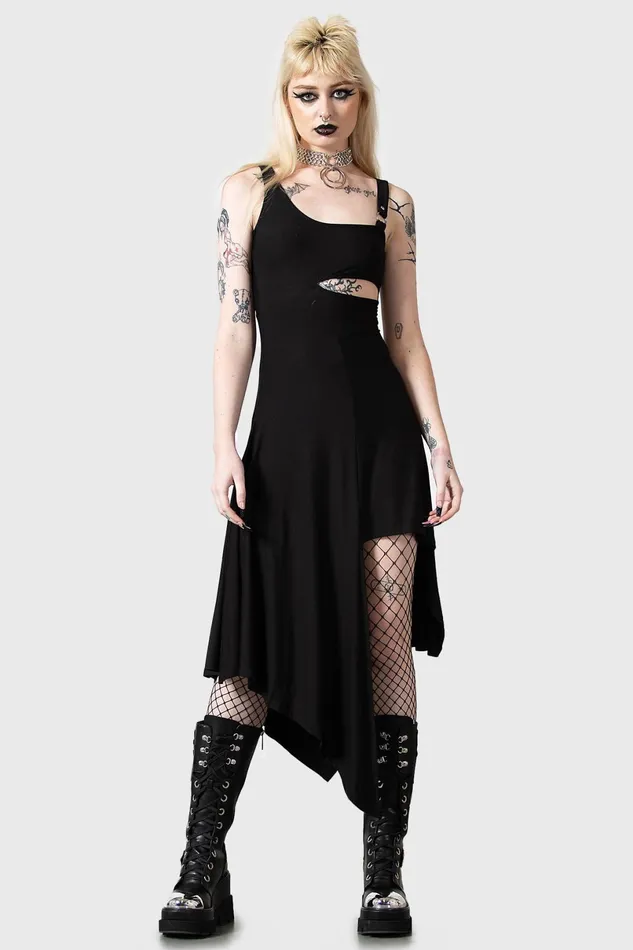 Killstar Maxi Women Corvia Asymmetric Dress
