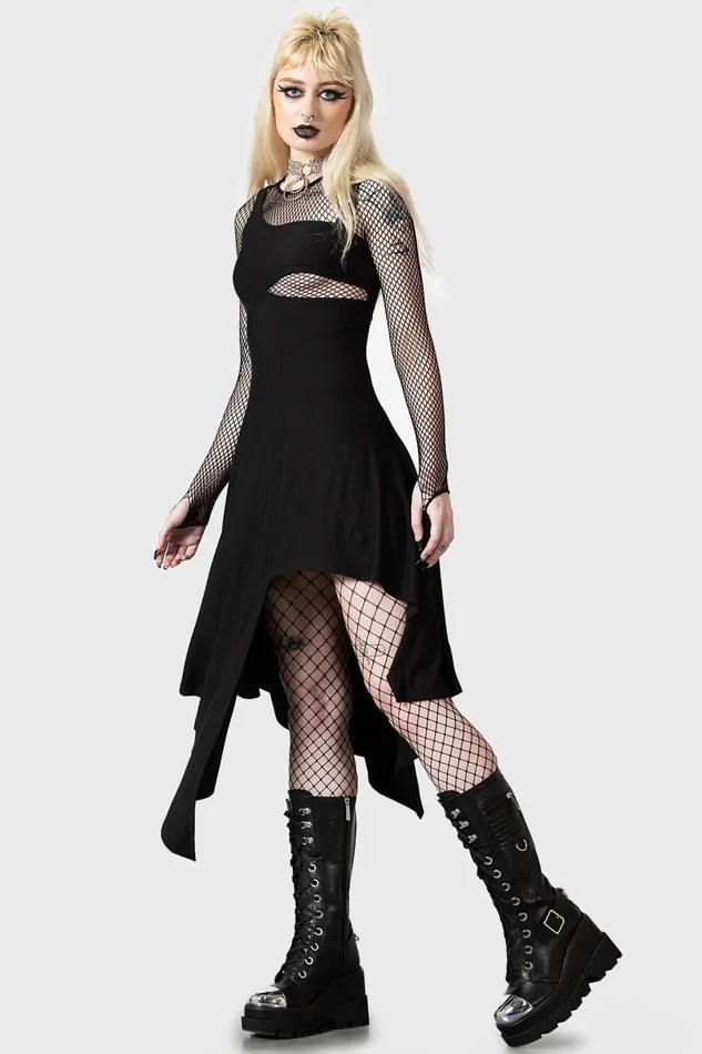 Killstar Maxi Women Corvia Asymmetric Dress