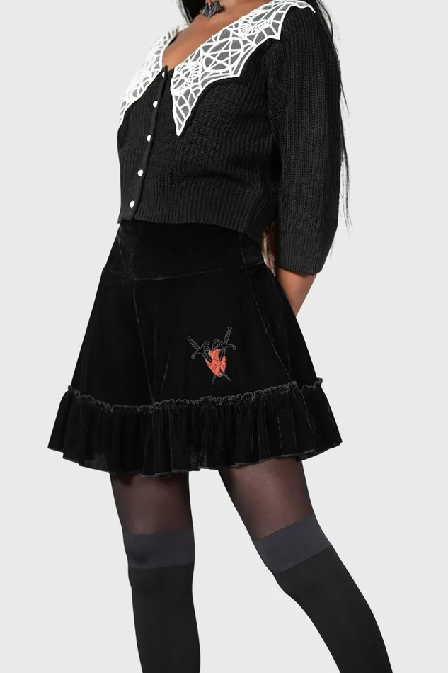 Killstar Mini Skirts Women Lamellae Skater Skirt