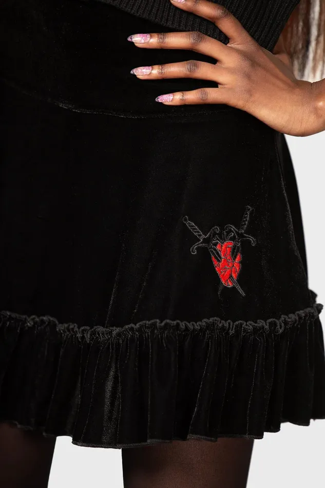 Killstar Mini Skirts Women Lamellae Skater Skirt