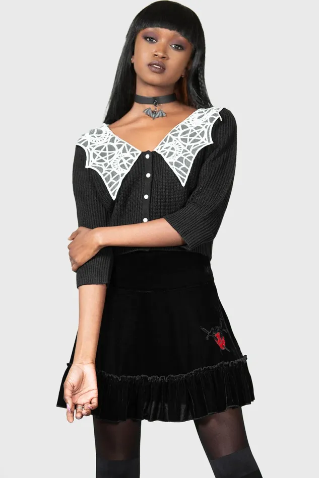 Killstar Mini Skirts Women Lamellae Skater Skirt